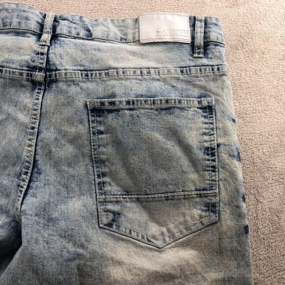 Southpole Mens Skinny Jeans Size 38x32 Blue Denim Light Wash Classic Rugged Y2K - Picture 13 of 16